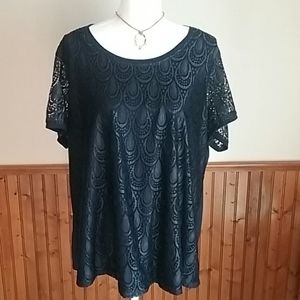 NWT Navy Isela Blouse size 2X
